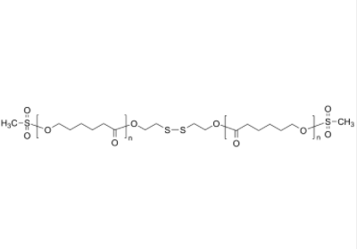PCL-2MeS-disulf 聚己內(nèi)酯-雙甲磺酰基 鏈中間為二硫鍵
