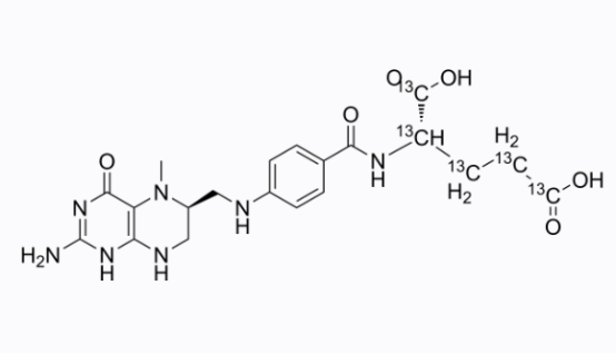 cas:2687960-08-1 Levomefolic acid-13C5 5-甲基四氫葉酸-13C5