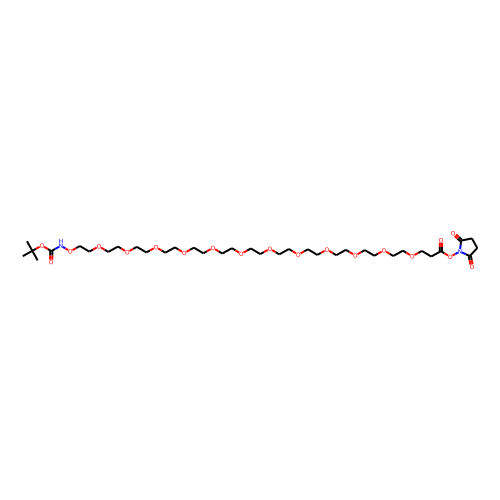 t-Boc-Aminooxy-PEG12-NHS ester Chemical Structure